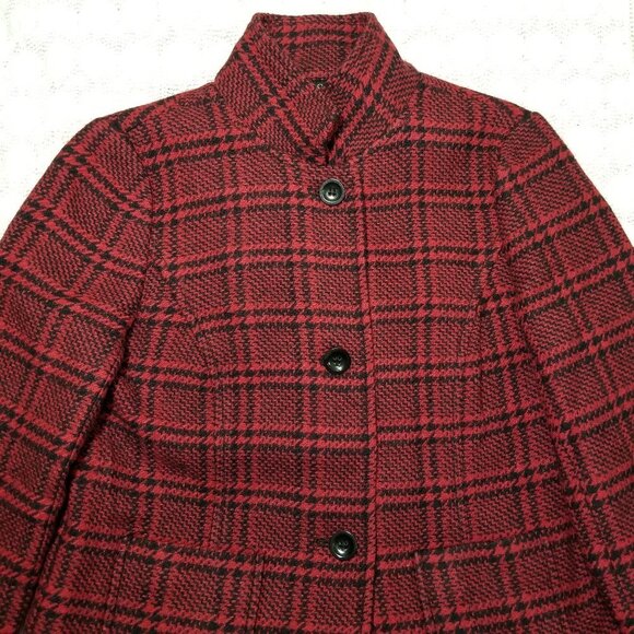 Talbots Petites glen plaid blazer jacket red sz 4P - Picture 8 of 8